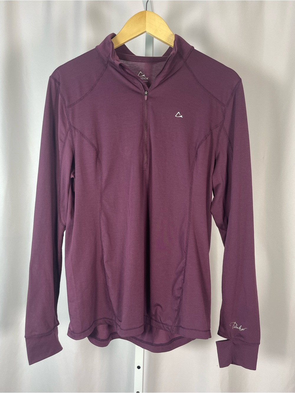 Paradox Women's XL Plum Long-Sleeve Half-Zip Performance Top Running Workout